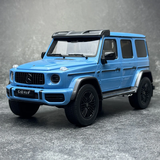 跃纪生1:18原厂 轿车 跑车 越野车模型系列合集  收藏送礼 合金全开车模 奔驰 G63 4*4 蓝色