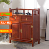 瑞呈堂餐边柜茶水柜实木客厅办公室茶边柜 实木E款红花棃色65*35*85cm高