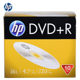 惠普（HP）DVD+R 光盘/刻录盘 空白光盘 光碟16速4.7GB 办公系列 盒装10片