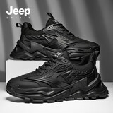JEEP SPIRIT吉普男鞋老爹鞋男跑步运动鞋男户外休闲鞋子男 0107 石墨黑 42