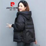 皮尔卡丹（pierre cardin）官方九江品牌女装休闲减龄羽绒外套冬季韩版宽松时尚短款 旗舰款黑色 旗舰款3XL 152-170斤