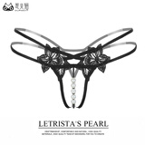 惹火猫（cupidcat）珍珠蕾丝内裤情调性感情趣内衣女大码火辣纯欲透明黑色X R1760黑