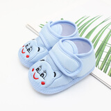 拉米奇骐婴儿学步鞋0-1岁宝宝鞋子春秋季夏款单鞋6—12个月新生儿软底布鞋 猫咪蓝色  12 码内长11cm