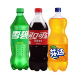 可口可乐（Coca-Cola）汽水碳酸饮料整箱装大瓶 家庭分享装888ml瓶装 混合装888mlx3瓶