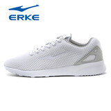 鸿星尔克男鞋跑鞋男轻便运动鞋防滑旅游休闲跑步鞋男 正白-网面 39