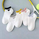 抒函袜子女春夏季新款短袜女薄款浅口船袜可爱日系低帮隐形ins潮女袜 女短款-泡泡爱心 1双 均码