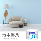 梵竹五合一乳胶漆内墙漆室内翻新修补刷墙面漆净味水性漆防水油漆涂料 地中海风 2L（约刷20平方/遍）