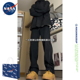 NASAWASSUP防水速干冲锋裤子男春夏季宽松休闲徒步登山搭配冲锋衣的工装裤 黑色K33 【夏季薄款】 常规 L 【建议100-120斤】