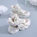 零加姑娘 雪地靴女短筒保暖棉鞋加绒加厚鞋女靴马丁靴2025年新款冬季女鞋 咖啡色加绒【专柜版】 39