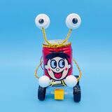 科技小制作diy手工小发明学生风扇台灯飞机垃圾桶科学实验材料 49旺仔机器人+电池