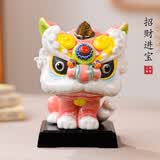 翊珗（YIXIAN）佛山醒狮摆件舞狮陶瓷非遗工艺品客厅酒柜中国风装饰搬家乔迁礼物 礼盒装【赠精美底座+顺丰发货】