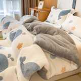 南极人（Nanjiren）牛奶绒被子冬被棉被冬季被子宿舍单人冬天加厚秋冬被子被褥被芯 小鲸鱼【雪花绒+羊羔绒】 150x200cm秋冬被约4斤