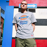 dickies 纯棉短袖T恤男 情侣男女同款 印花休闲百搭上衣7087 中羽灰 S
