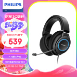 飞利浦（PHILIPS）SHP9500游戏版G6105 HiFi级游戏耳机 7.1虚拟环绕 炫彩呼吸灯 头戴式电脑电竞线控带麦耳机