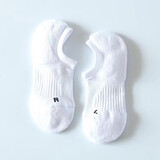 伦洛弗男士隐形袜春夏男士短款船袜涤棉白色袜透气防滑加厚运动毛巾底 男士加厚毛圈隐形袜（3白） 均码