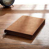 京屿 空白笔记本子无格子插画白纸日记本文艺精致大学生超厚简约加厚记事本定制软皮质复古绘画手绘 a5空白-咖啡色