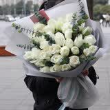 钰尚清明节菊花花束扫墓祭奠祭祀悼念鲜花速递同城北京上海广州配送店 款23(33朵白玫瑰)F