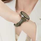 momodiz适用华为手表gt6表带gt5女款小蛮腰纤细watch5女款创意百搭文静淑女气质女士手表表带ins风非原装 墨绿色 女款22mm【联系客服选择合适表带】