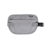 GOX出国多功能防盗隐形腰包贴身RFID防扫描旅行男女护照包手机腰带 灰色小号