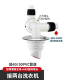 潜水艇洗衣机下水管地漏接头专用卫生间排水管道防臭三头通铜断层通用 7.铜盖板+ABS弯头-接2台洗衣机
