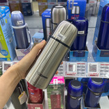 象印（ZOJIRUSHI）日本进口子弹头自带小水杯保温杯男女不锈钢办公室茶杯便携水杯子 不锈钢色-350ML