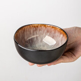 悠瓷（youcci）火焰轻奢复古窑变釉餐具家用陶瓷饭碗菜碗汤碗整套酒店高档异形餐 云梦-5英寸不规则饭碗-火焰
