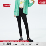 Levi's李维斯女复古721高腰经典紧身黑色百搭美式小脚窄版牛仔裤 黑色 27/30