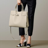 卡里普斯（CALYPSO）头层牛皮手提包2026情人节真皮女包大气单肩斜挎包通勤托特妈妈包 白色