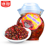 锦程湖南特产锦程风味豆豉1000g农家自制蒸鱼豆鼓麻辣香辣即食辣椒酱 豆豉红烧野山椒850g【猛辣】