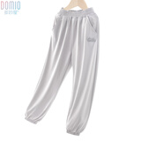 多妙屋女童防蚊裤儿童夏季薄款休闲长裤子女孩大童装10938高级灰160