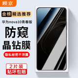 顾京适用华为nova10青春版钢化膜防窥膜nova10青春全屏覆盖高清抗指纹抗蓝光防摔防爆玻璃手机保护贴膜 【防窥版丨隐私保护防偷看】2片装