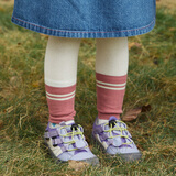 papa爬爬春款儿童打底裤袜女宝宝高弹性亲肤拼色撞色外穿百搭洋气时髦 米色 3-5岁 /110cm