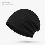 澄湖螺 月子帽春夏睡帽女薄帽子男光头包头帽透气套头产妇帽莫代尔睡觉 黑色-罗纹/封顶