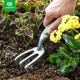 沃施（WORTH） 家用阳台园艺盆栽种菜种植种花工具 铝合金铲子耙子园艺工具 2045铝合金松土三爪