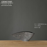 GEMUYISI 简约现代艺术树脂花瓶摆件北欧玄关电视柜客厅新中式家居饰品 尖角放射 迷你