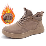 回力 Warrior 雪地靴男鞋加绒高帮棉鞋子男冬季保暖户外休闲鞋健步男鞋 WBN-3187 卡其 39