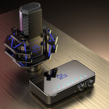 魅声 T9S 声卡直播设备全套k歌专用套装外置手机电脑麦克风无线话筒抖音唱歌录音配音游戏户外主播专业 T9S-V3（入门级普通5V电容麦）