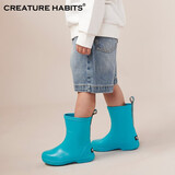 CREATURE HABITS儿童雨鞋男孩防滑轻便宝宝雨靴水鞋女童防水雨鞋套 马卡龙蓝色 36 ，35-36码，内长(23.7cm)