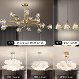 德洛特（dolot） 吊灯全铜客厅灯卧室简约现代餐厅灯北欧灯具套餐灯饰三房二厅 7三室二厅