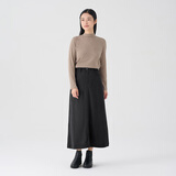 无印良品（MUJI）女式 灯芯绒 A字裙 长半身裙女秋冬款裙子 美拉德BE09CC3A 深灰色 XL (165/74A)