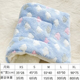 爵氏猫垫子猫窝狗猫咪被子秋冬床垫宠物四季平台棉垫狗狗毯子冬季加厚 蓝色云朵【羊羔绒+法兰绒】 S号(建议体重6斤内）