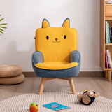 Lazy Diary 幼儿沙发 单人布艺沙发宝宝小沙发可拆洗书房小朋友阅读沙发椅 黄色柯基-豪华卡通款