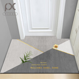 安思巡简约进门地垫轻奢家用入户门脚垫耐脏大门口换鞋垫可裁剪防滑地垫 现代3600 60cm*90cm(防滑耐脏)