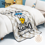 迪士尼（Disney）法兰绒毛毯子办公室午睡毯子婴儿童宝宝云毯太空唐老鸭140*100cm