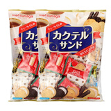 松永制果株式会社日本原装进口饼干 多味什锦夹心饼干 巧克力味混合袋装零食儿童 什锦夹心饼干（红袋） 240g*2袋