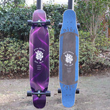 ZBOARDS 木毒长板女子初学者舞板代步全能板平花入门滑板长板专业级滑板 113cm 盖亚 整板 全黑