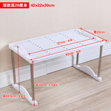 荐源个性厨房置物架衣柜隔层隔板分层架桌面调味料架子厨柜收纳架 短款高20厘米42x22x20cm