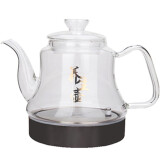 茶吧机电茶炉专用水壶1.2升大号电热烧水壶茶盘水壶单个水壶配件壶茶吧机玻璃保温泡茶壶乐叙 1.2升黑色玻璃壶（四环）开盖加水