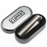 可利福（CLIPPER）砂轮式充气金属滑轮气体打火机生日礼物小巧精致火石轮火机 亚光银 1支