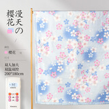 MORITA日本森田MORITA 家用可水洗双温双控智能液晶保湿低辐射电热毯电热垫 蓝色印花款双温双控2.0x1.8 米